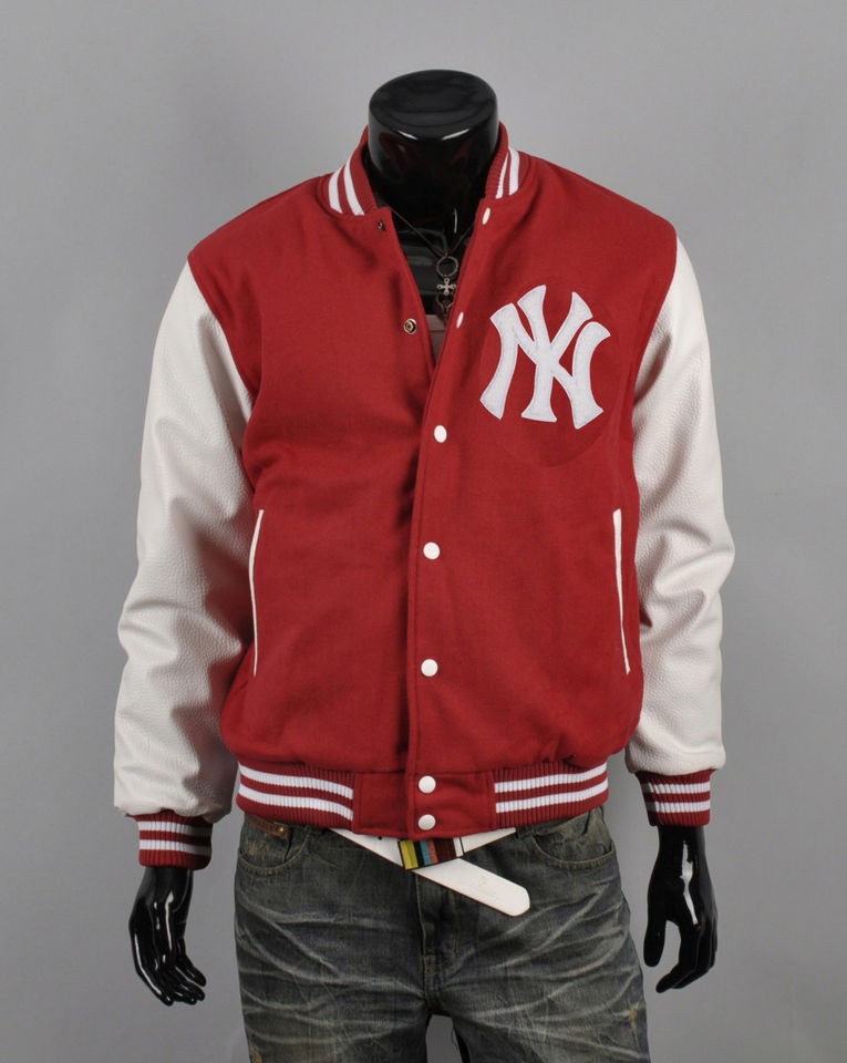 ny7 New york yankees custom logo baseball letterman varsity wool 