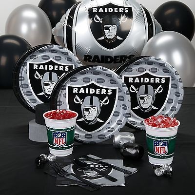 OAKLAND RAIDERS NFL FOOTBALL BIRTHDAY PARTY CELEBRATION PACK KIT 