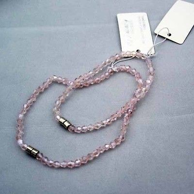Pink Bicone Crystal Gem Beads Magnet Charm Anklet Bracelet 