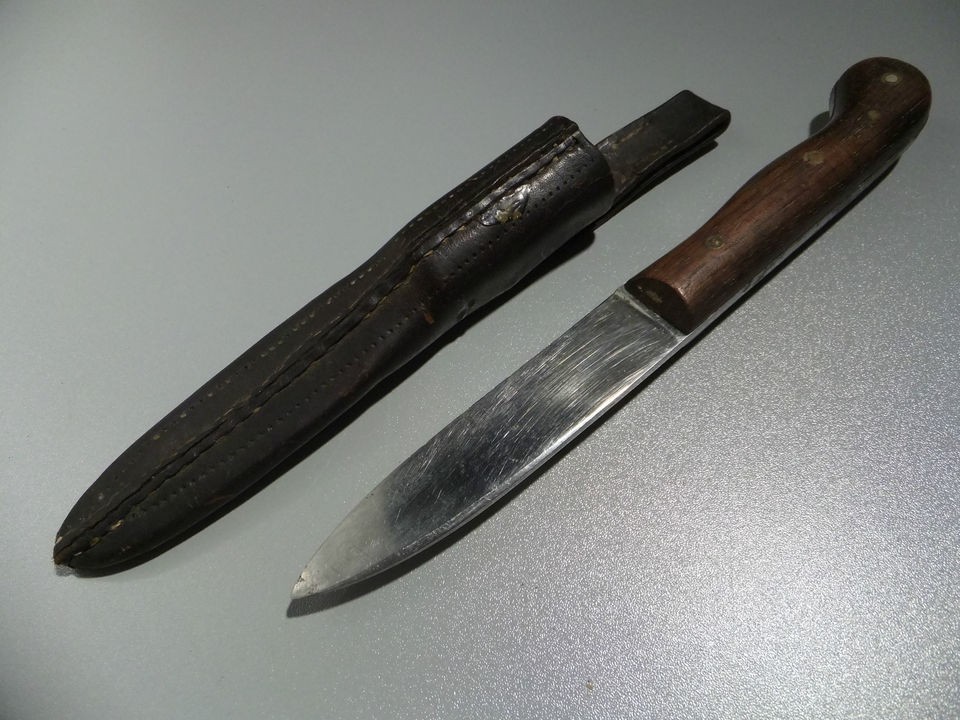 Old Erik Anton Berg, Eskilstuna Sweden, Knife With Tube Sheath