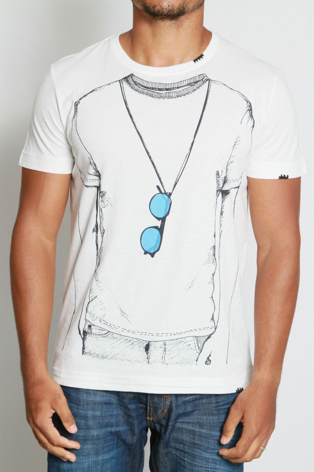 ANTONY MORATO BLUE SUNGLASSES WHITE T SHIRT