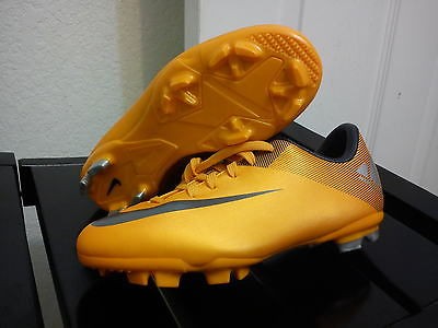 Nike Jr Mercurial victory II FG orange peel Metallic volt soccer youth 