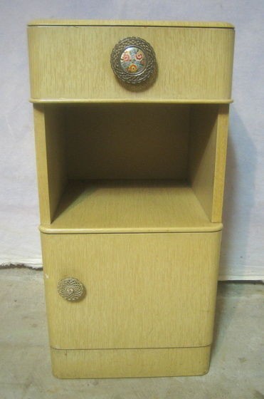   DANISH MODERN BLONDE WOOD OAK NIGHTSTAND NIGHT STAND BED CABINET