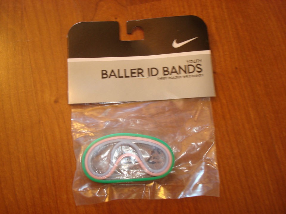 NIKE BALLER WRIST ID bands NUGGET COLORS GREEN PINK BLUE DEADSTOCK 
