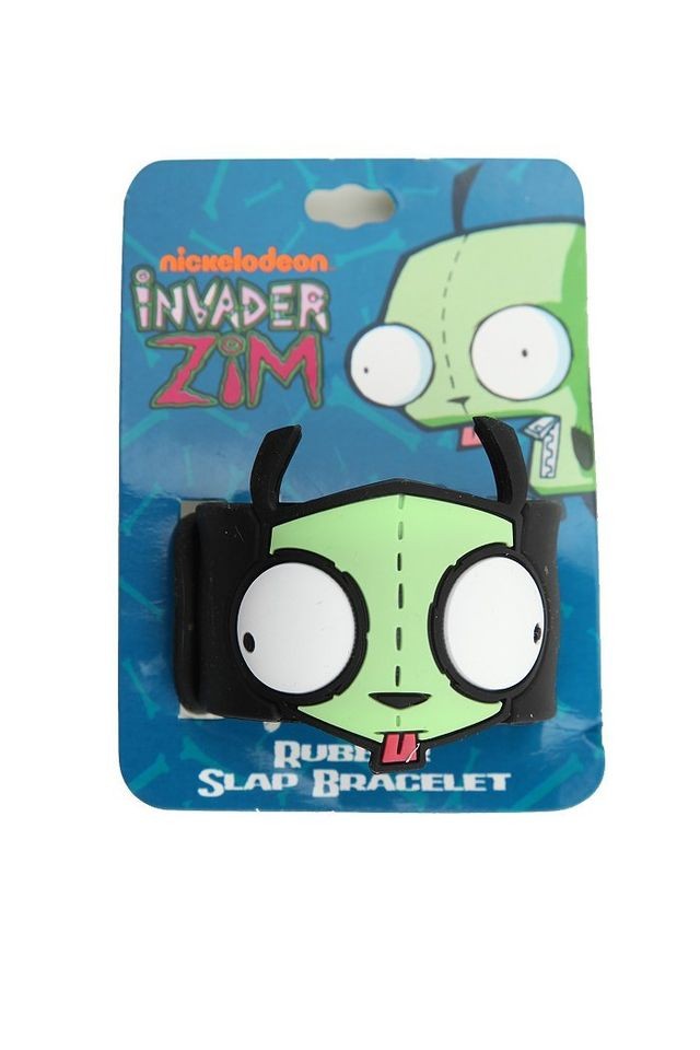 CUTE NEW ALIEN INVADER ZIM DOG SUIT GIR FACE RUBBER SLAP WRISTBAND 