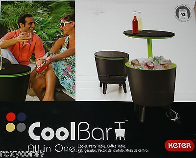 Keter Cool Bar All in One 3 In 1 Cooler Cocktail Table Coffee Park NI