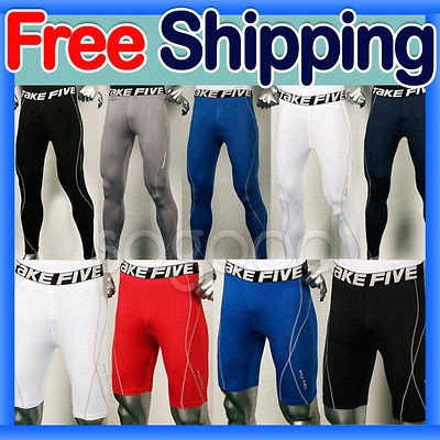 Compression tight fit sport golf pants 14 styles fast dry M~2XL base 