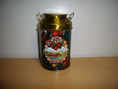 The Apple Orchard old fashioned milk can container metal 6x4