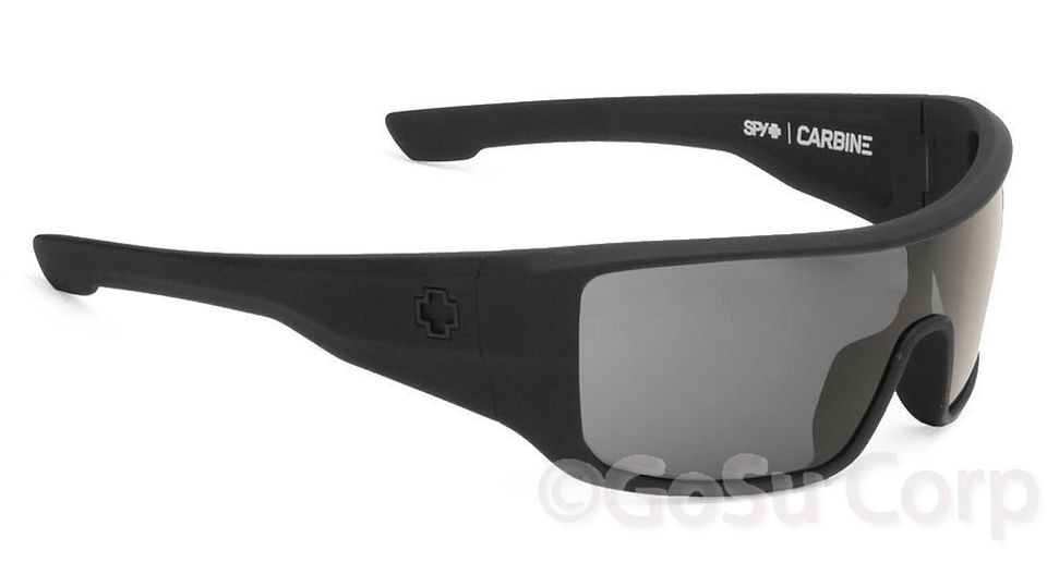 NEW 2012 SPY OPTIC CARBINE CABK00 MATTE BLACK w/ GREY SUNGLASSES 