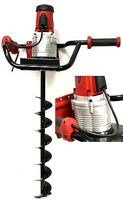   6HP Electric Post Hole Digger Auger Earth Ice w/ 4 inch Auger Bits