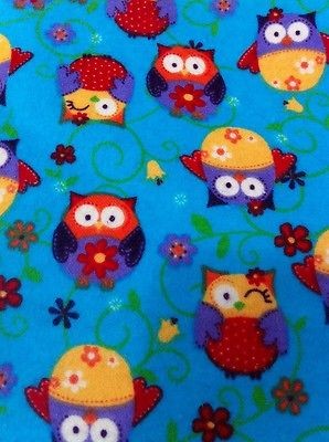 owl fabric flannel