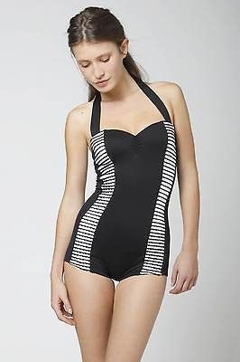   Seafolly Cannes Maillot Sorrento One Piece Boyleg Swimsuit 10 12