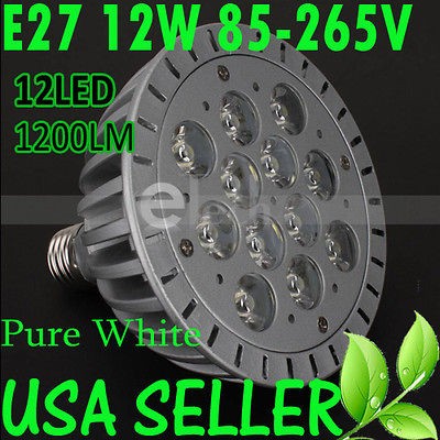 E27 Spotlight Light 85 265V 12W 12 LED PAR38 High Power