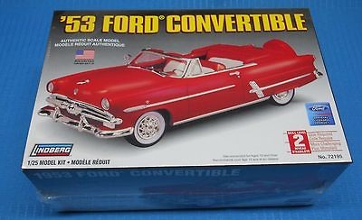 Lindberg 1953 Ford Convertible 1/25 Scale Kit #72195 Model Car Swap 