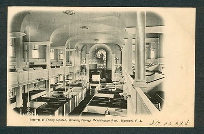 Trinity Church Interior, Washington Pew, Newport RI