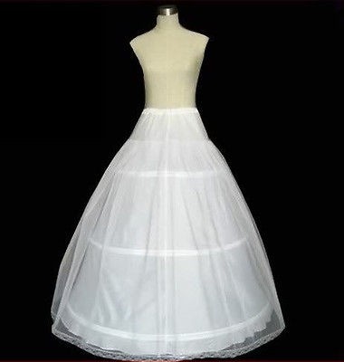  Petticoat 3 Hoop 1 Layer Crinoline Underskirt Slip Wedding Petticoat 