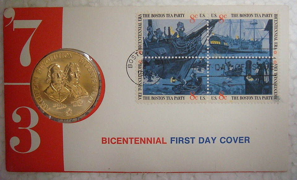 1973 Bicentennial First Day Cover   Samuel Adams, Patrick Henry