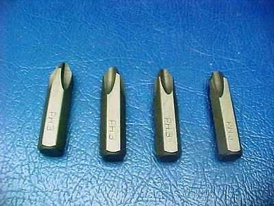 4PC # 3 PHILLIPS 5/16 HEX HEAD X 1 1/2 HARDEN IMPACT DRIVER BITS 