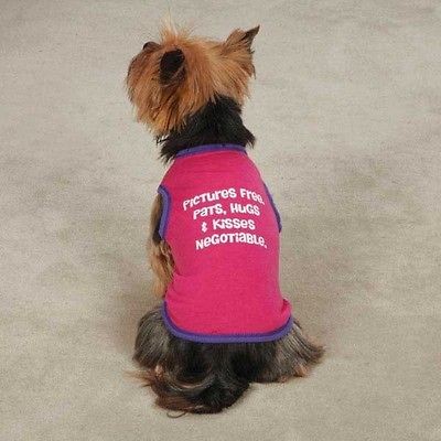 Casual Canine Pictures Free Tank Top for Dog Puppy Raspberry