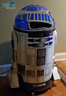 Star Wars R2D2 Pepsi ice cooler Original 1996 full life size on wheels