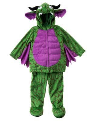   18 24 mo Gymboree HALLOWEEN 2pc Green & Purple DRAGON Plush Costume