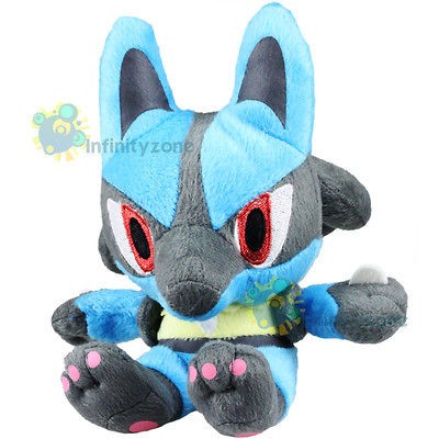 NEW Pokemon Lucario Rukario 5 Plush Figure Doll Nintendo Toy B&W