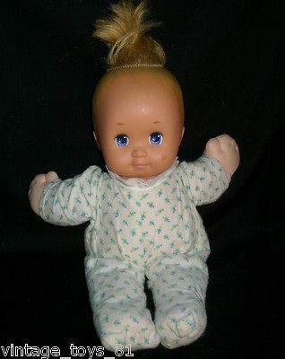   NURSERY BABY DOLL MATTEL 1989 STUFFED ANIMAL PLUSH TOY HEART PURPL