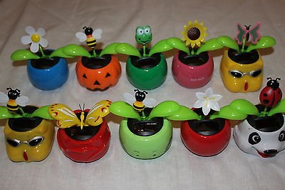 10 ASSORTED FLIP FLAP SOLAR FLOWERS LOT E