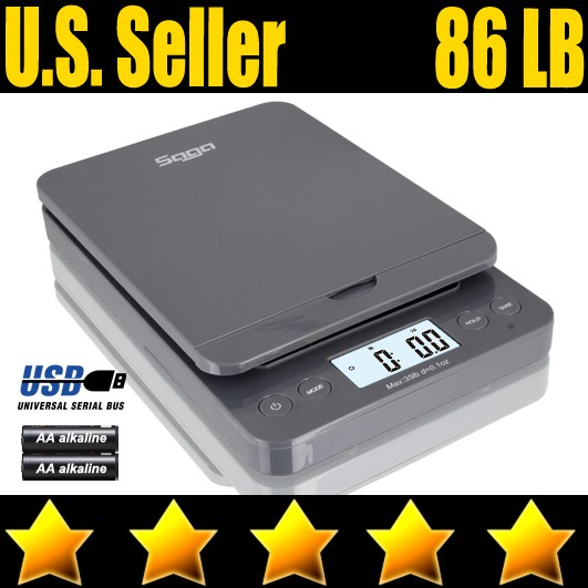   POSTAL SCALE SHIPPING by SAGA X 0.1 OZ WEIGHT POSTAGE W/USB DC M S