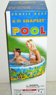 NEW 6ft x 15in SNAPSET SWIMMING POOL•EXOTIC REEF DESIGN