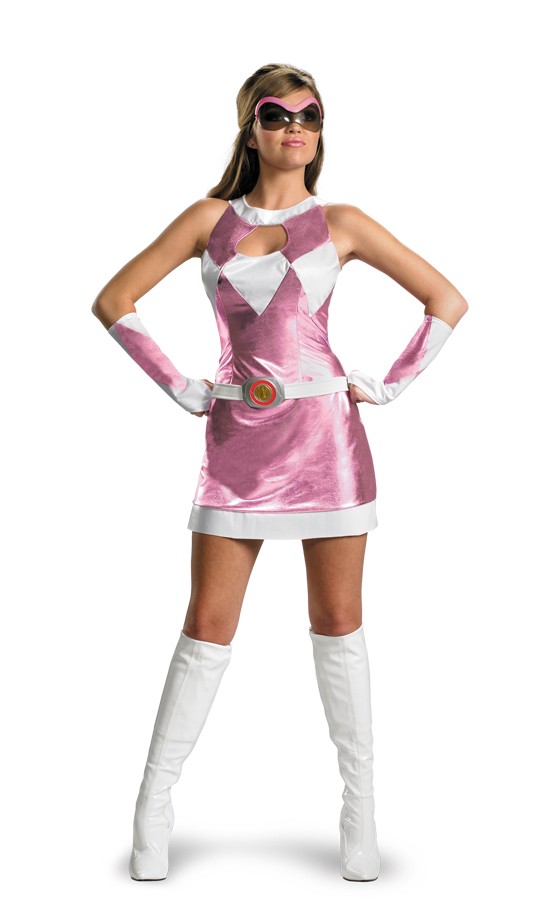 Deluxe Sassy Pink Power Ranger Womens Costume Christmas Party Gift