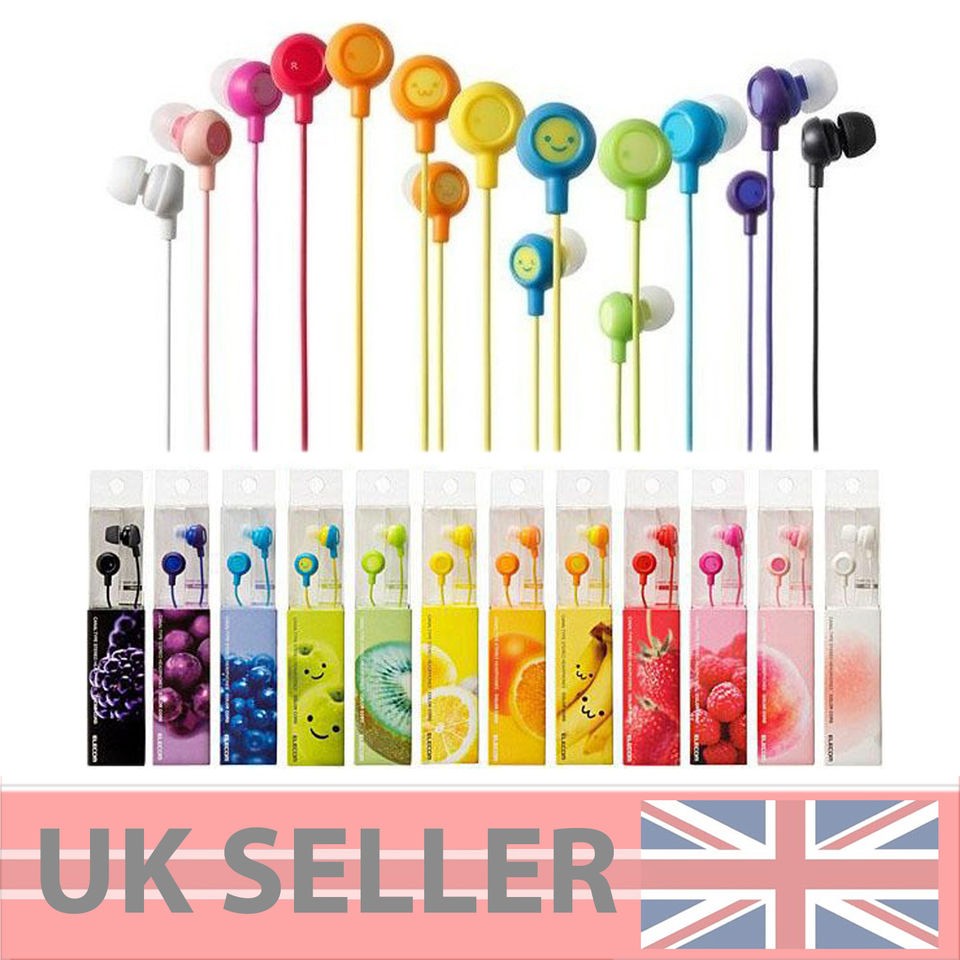   ear Earphone Rainbow Smile Color for iPod iPhone PSP Samsung BY ELECOM