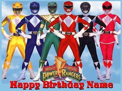   CAKE IMAGE POWER RANGERS ICING SHEET TOPPER BIRTHDAY PARTY & MORE