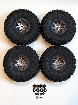 Axial Ripsaw Tires with Rebel Wheels (4) With Hubs 2.2 x 5.5 New 