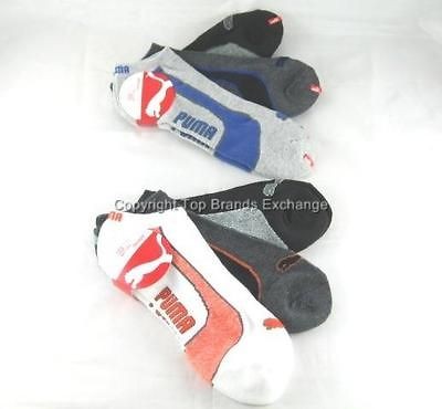 Pair Mens Puma Cushioned Ankle Cut Socks Running Tennis Golf Sports 