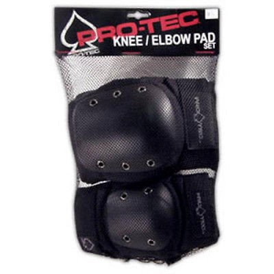 NEW PRO TEC STREET Protective KNEE & Elbow PADS Set Skateboard Gear S 