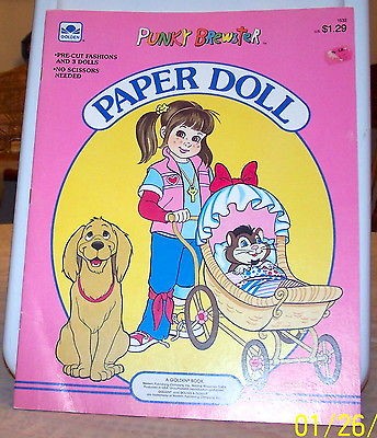 PUNKY BREWSTER PAPER DOLL BOOK, Uncut, Mint, 3 DOLLS & FASHIONS