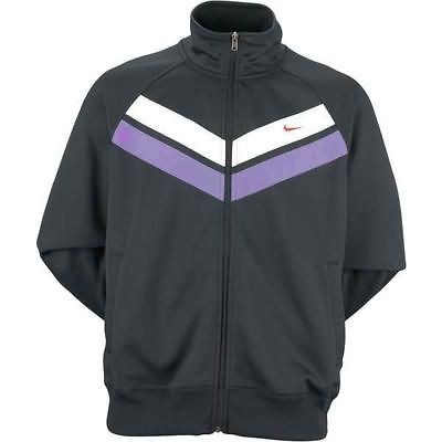   Roger Federer RF Chevron Tennis Track Jacket nadal XL Black Purple