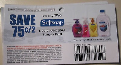   75 ON Any TWO SOFTSOAP LIQUID PUMP OR REFILL Coupons, EXP3/31/13