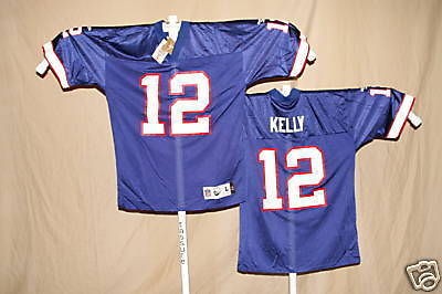 JIM KELLY Buffalo Bills REEBOK Throwback JERSEY Large NWT