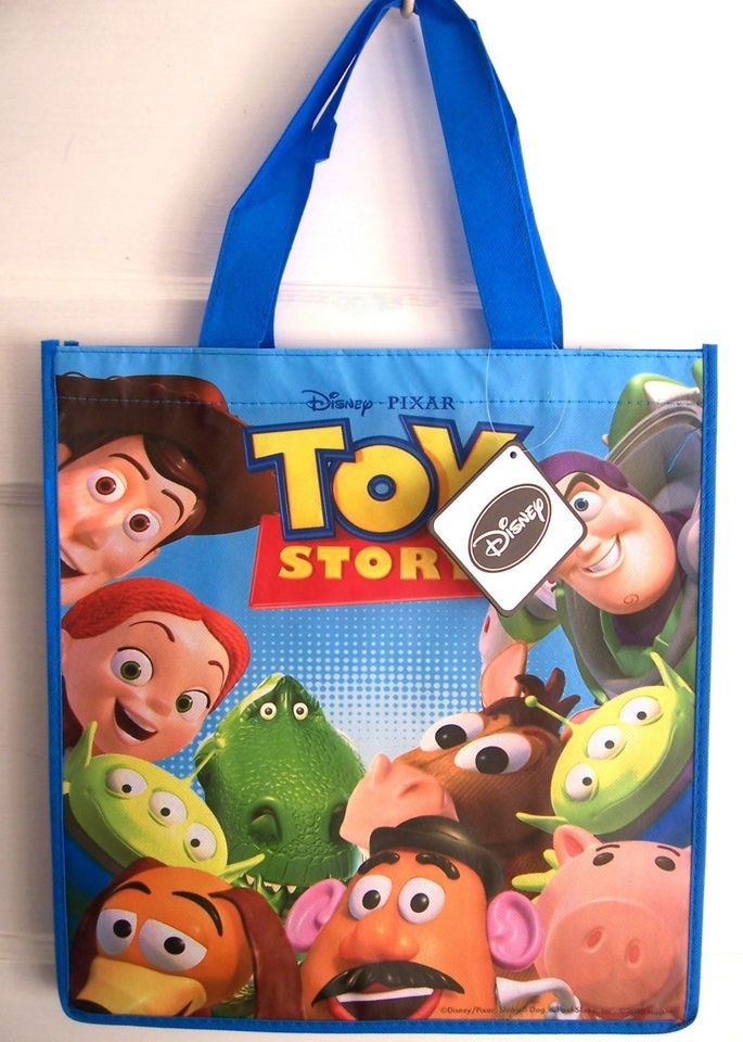 TOY STORY TOTE BAG WOODY BUZZ LIGHTYEAR DISNEY PIXAR REUSABLE ECO BAG 