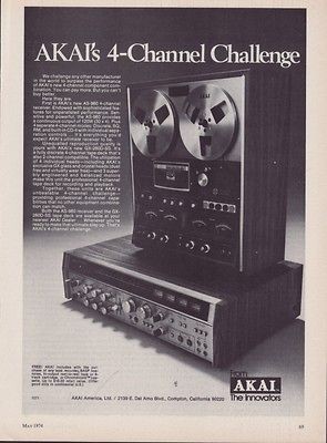   Original AS 980/GX 280D​ SS Receiver/Reel Magazine Ad. (Akai 20