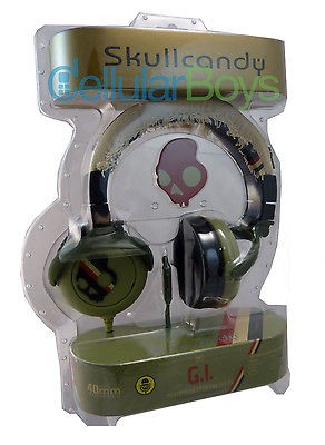 NEW Skullcandy Mic Headphones G.I. S6GICY 026 (Rasta Habitat)