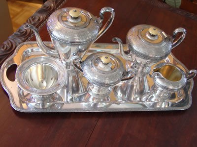   Tea Coffee Service Wilcox Intl 6 pc Silverplate 1979N WM Mounts