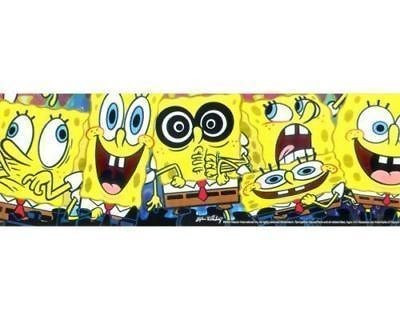 WALLPAPER BORDER 3 ROLLS SPONGEBOB SQUAREPANTS NICK NEW