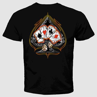 four of a kind aces texas holdem poker t shirt gambling