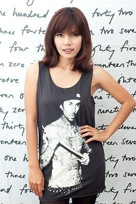 Travis Barker Blink 182 Drummer WOMEN Black T SHIRT Tunic Tank TOP 