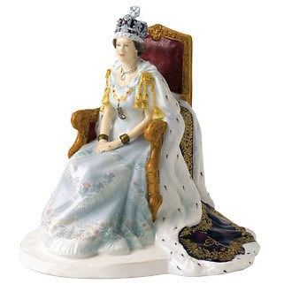 ROYAL DOULTON Queen Elizabeth Diamond Jubilee Coronation signed 