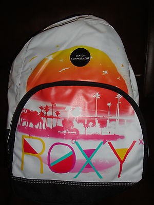 ROXY GLAM SQUAD BEACH SCENE/SETTING SUN SCHOOL BACKPACK/LAPTO​P NWT