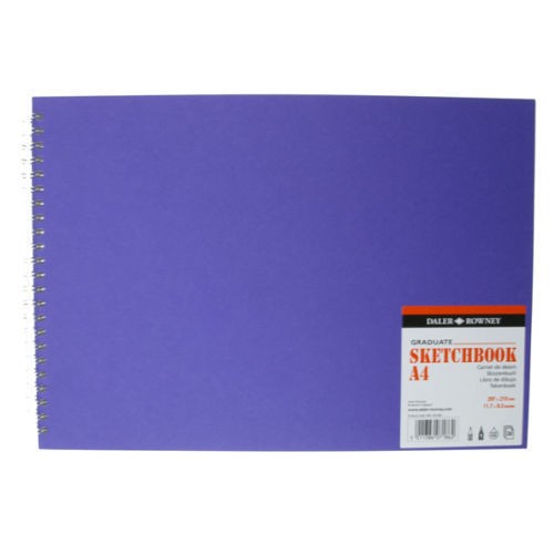 A5 DALER ROWNEY LANDSCAPE PURPLE SPIRAL BOUND GRADUATE SKETCHBOOK 